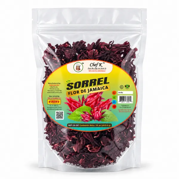 Chef K, Inc. | Dried Sorrel – 16 oz | Authentic Jamaican Sorrel for Culinary Use