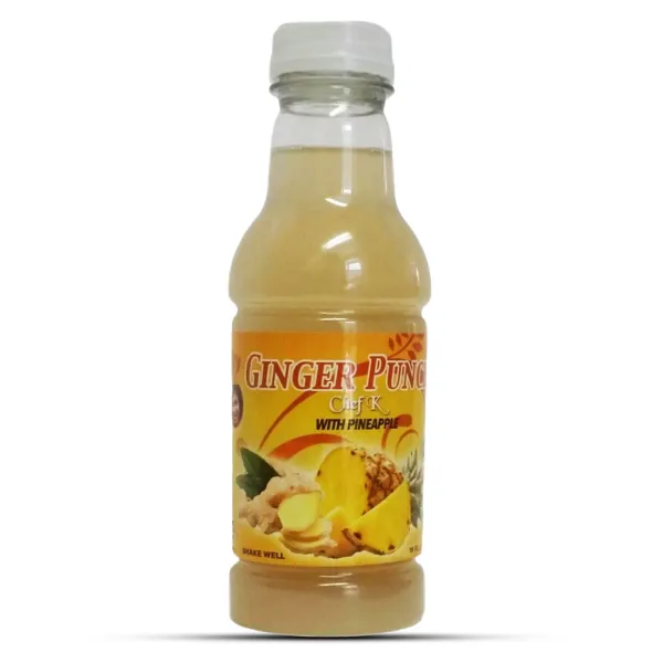 Chef K, Inc. | Ginger Punch with Pineapple – Tropical Ginger Beverage - 16 oz