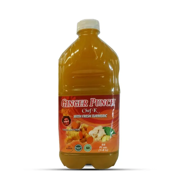 Chef K, Inc. | Ginger Punch with Fresh Turmeric | Immune-Boosting Family Size | 64 oz
