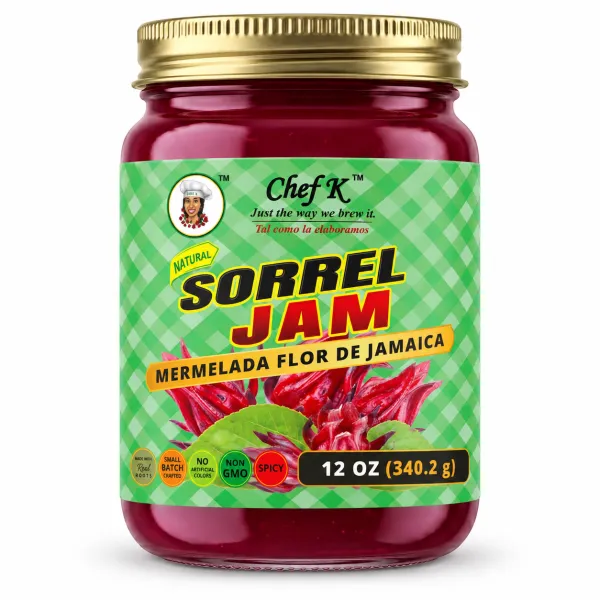 Chef K, Inc. | Sorrel Jam – 12 oz | Tart & Fruity Sorrel Spread | All-Natural